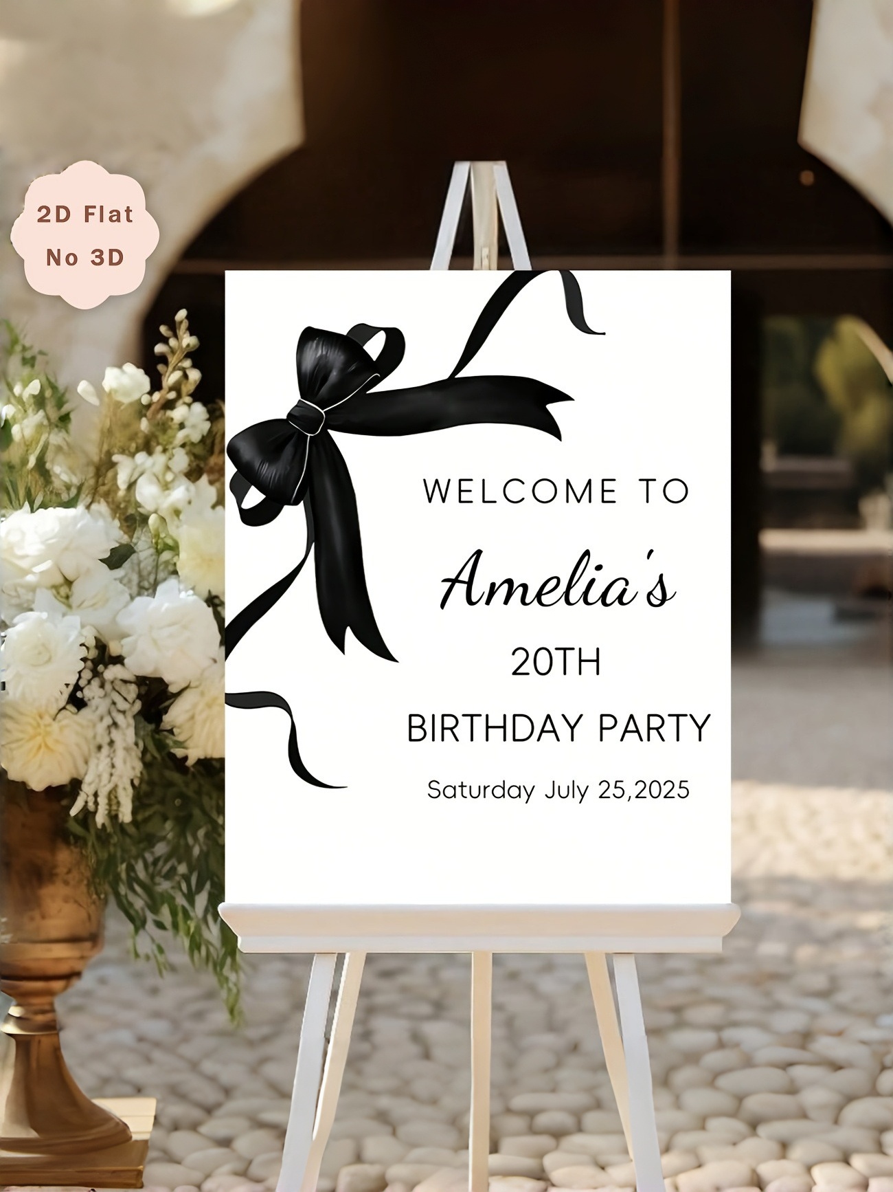 Custom 2D Birthday Welcome Sign Board